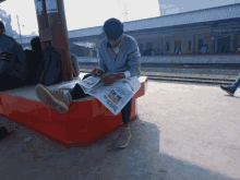 News Paper Railway GIF - News Paper Railway Reading GIFs