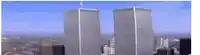 the twin towers of the world trade center are visible in the distance