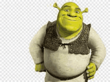shrek from shrek is a cartoon character from the movie shrek .