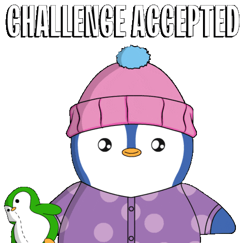 Challenge Penguin Sticker - Challenge Penguin Bet Stickers