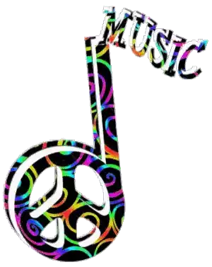 Music Logo Sticker - Music Logo Peace Stickers