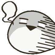 a cartoon drawing of a bird with a smoke coming out of its beak .