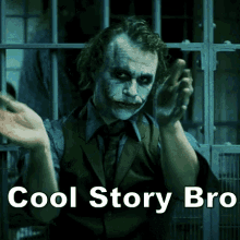 Joker Cool Story Bro GIF - Joker Cool Story Bro Slow Clap GIFs