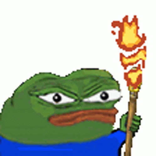 Pepe The Frog Torch Sticker - Pepe The Frog Torch On Fire - Descobrir e ...