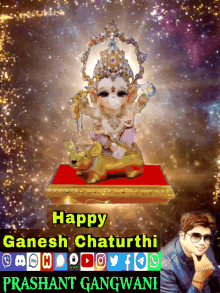 Happy Ganesh Chaturthi Lord Shree Ganesh Ji GIF - Happy Ganesh Chaturthi Lord Shree Ganesh Ji Ganpati Bappa Morya GIFs