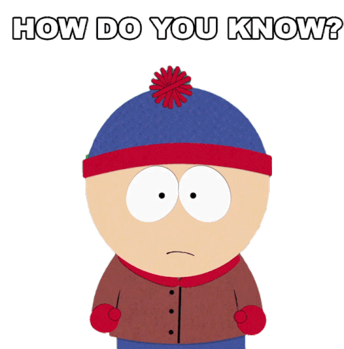 How Do You Know Stan Marsh Sticker - How Do You Know Stan Marsh South Park Stickers