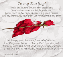 To My Darling Rose GIF - To My Darling Rose Flower GIFs