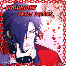 a picture of a man with the words goodnight sweet dreams written on it