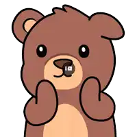 a cartoon of a teddy bear with a youtube icon on its nose