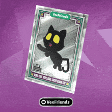 a very very very lucky black cat card from veefriends