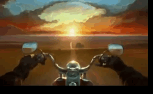 Moto Motorcyle Drive GIF - Moto Motorcyle Drive Sunset GIFs