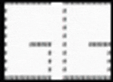 a black and white drawing of a rectangle with a few lines on it .