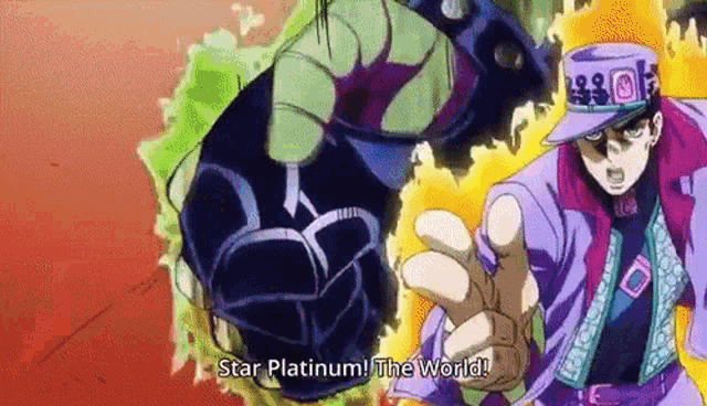 Star Platinum The World by JOHNNY Sound Effect - Meme Button - Tuna