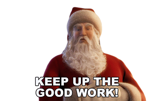 Keep Up The Good Work Santa Claus Sticker - Keep Up The Good Work Santa Claus The Polar Express Stickers