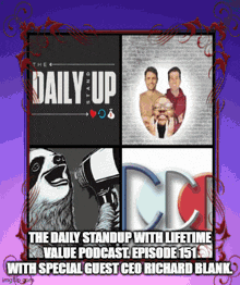 a poster for the daily standup with lifetime value podcast episode 151