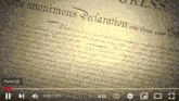 a video of the unanimous declaration of the united states of america on youtube