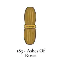 a drawing of a peanut with the text 183 ashes of roses below it