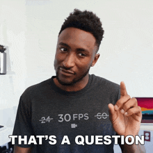That'S A Question Marques Brownlee GIF - That'S A Question Marques Brownlee I Made You A Question GIFs