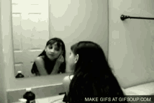 Girl In The Mirror GIF - Creepy GIFs