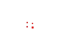a white background with red squares that look like a smiley face .
