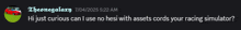 a screenshot of a conversation between theonegalaxy and hi just curious