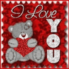 i love you cute teddy bear teddy bear red glitter heart glitter heart