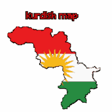 kurdish map pixel kurdistan transparent