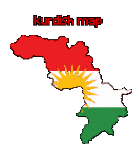 Kurdish Map Sticker - Kurdish Map Pixel Stickers
