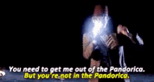 a man is talking about getting out of the pandora but he 's not in the pandora