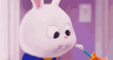 Bunny Puzzled GIF - Bunny Puzzled Toothbrush GIFs