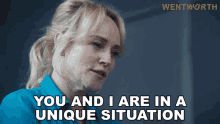 You And I Are In A Unique Situation Marie Winter GIF - You And I Are In A Unique Situation Marie Winter Wentworth GIFs