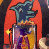 a painting of a dog wearing a tie and bow tie with the name jonathan on the bottom