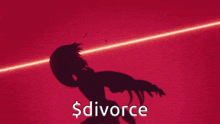 a red background with the word divorce in white