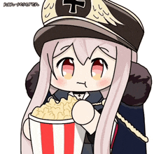 Kar98k Gfl Gfl Popcorn GIF - Kar98k Gfl Gfl Popcorn Anime Popcorn GIFs
