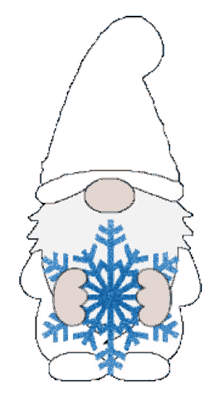gnome winter cold snowflakes