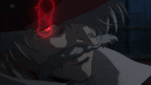 a man with a red eye and the words " devient une arme capable de tuer un dieu " next to him