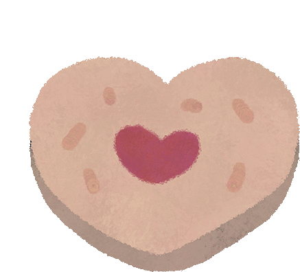 Cookie Heart Sticker - Cookie Heart Nom Stickers