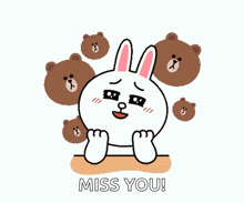 Miss You Brown And Cony GIF