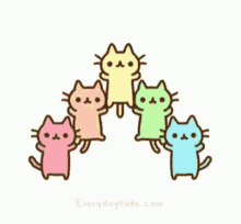 Rainbow Cats Family GIF - Rainbow Cats Family GIFs