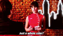 Glee Rachel Berry GIF - Glee Rachel Berry Just A Whole Cake GIFs