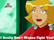 Totally Spies Clover GIF - Totally Spies Clover I Really Dont Wanna Fight You GIFs