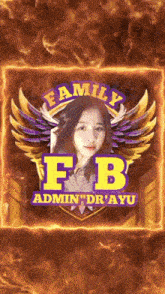 a picture of a girl with the words family fb admin dr ayu