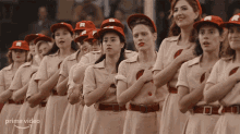Hand Over Heart A League Of Their Own GIF - Hand Over Heart A League Of Their Own National Anthem GIFs