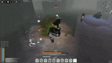 a screenshot of a video game shows a character with a sword and a shield