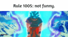 Rule1005 Not Funny GIF - Rule1005 Not Funny Goku GIFs
