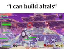 a video game screen says " i can build altals "