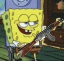 Spongebob Gun GIF - Spongebob Gun GIFs