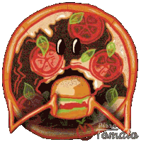 Pizza Blinking Chrudim Sticker - Pizza Blinking Chrudim Pizza Tomato Blinking Pizza Stickers