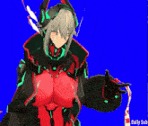 a video game character with a blue background and the words daily spo at the bottom