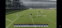 a football game is being played in a stadium with the letters o and o on the field